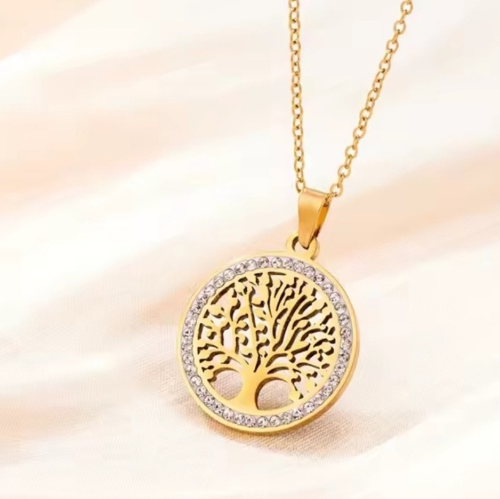 Gold Tree of Life Pendant Necklace - Picture 1 of 6